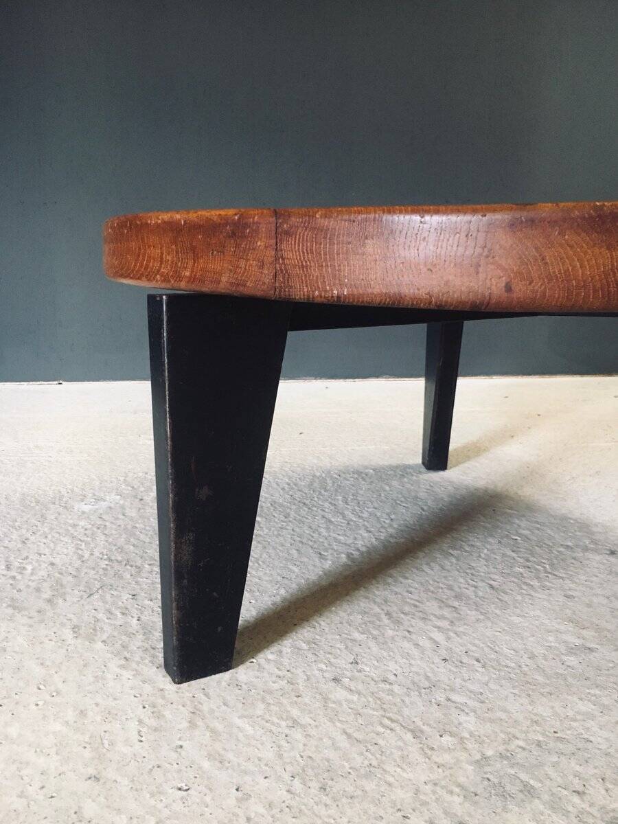 Mid-Century Industrial Tripod Coffee Table, France, 1950s