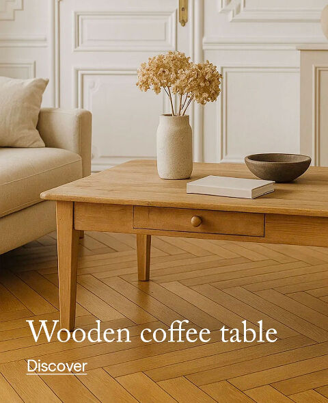 Wooden coffee table