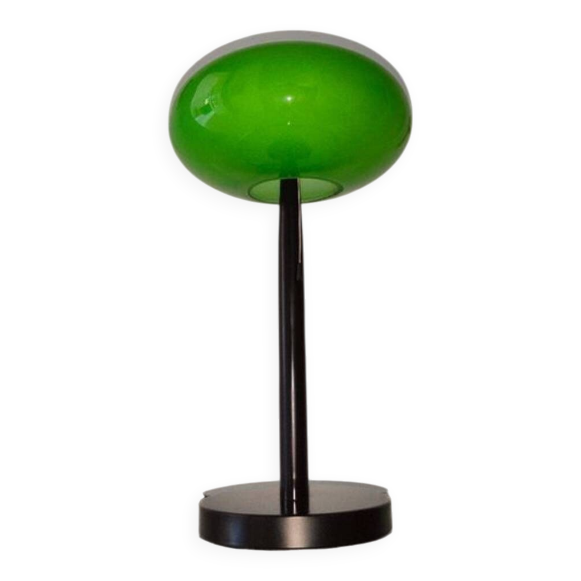 Vintage 1990s lamp with glass shade