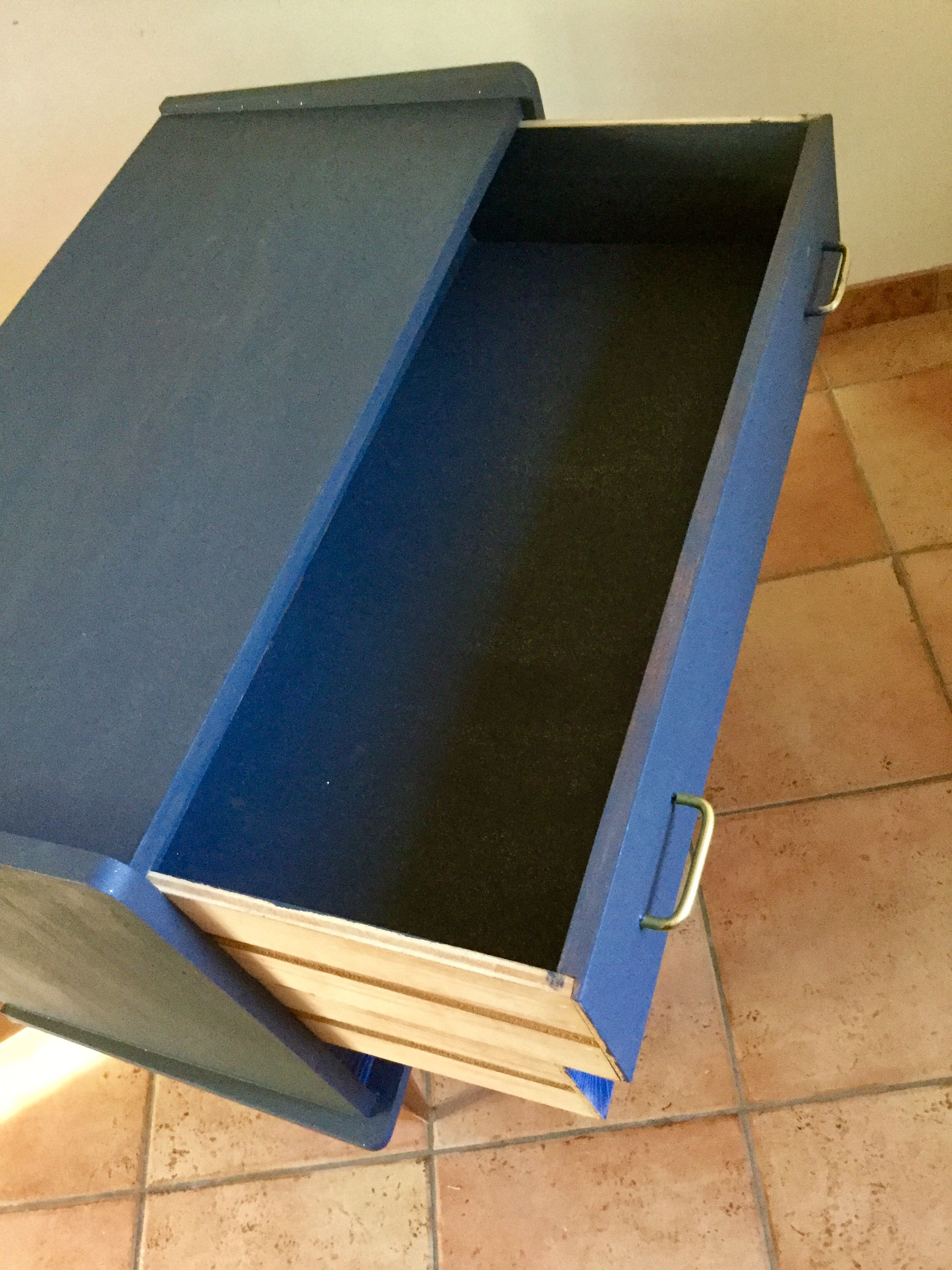 Black vintage chest of drawers