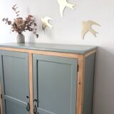 Verdigris two-door wardrobe