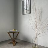 Art deco mirror pedestal table in walnut 1930