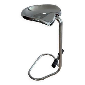 Chrome Tractor Stool by Rodney Kinsman for Bieffeplast