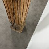 Ancient large carved cedar pillar column from Pakistan, India.