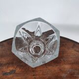 Vase en verre soufflé bord polygonal