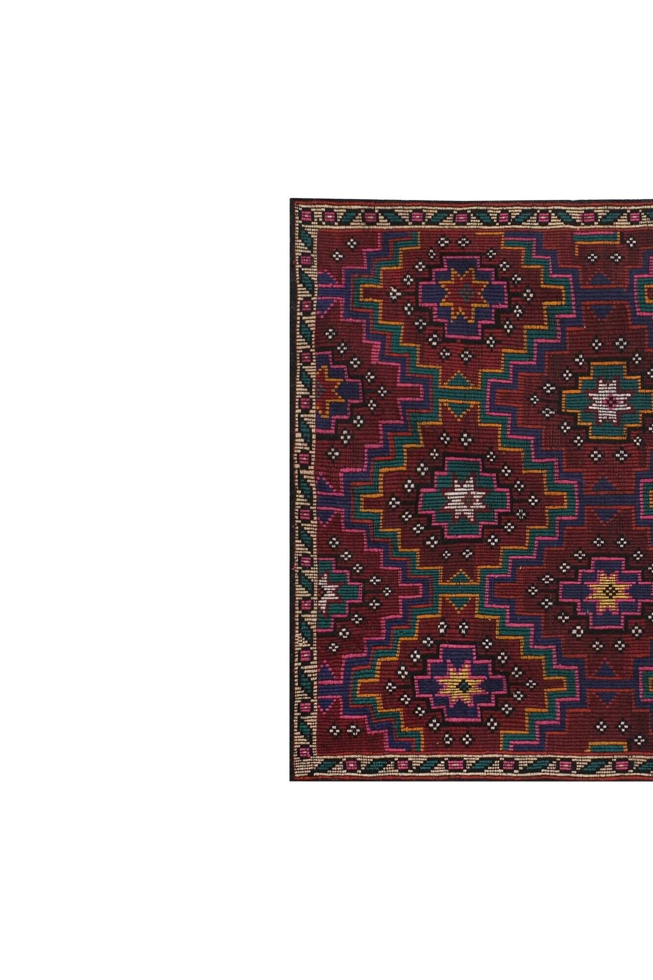 Vintage Turkish kilim handwoven 190x295 cm