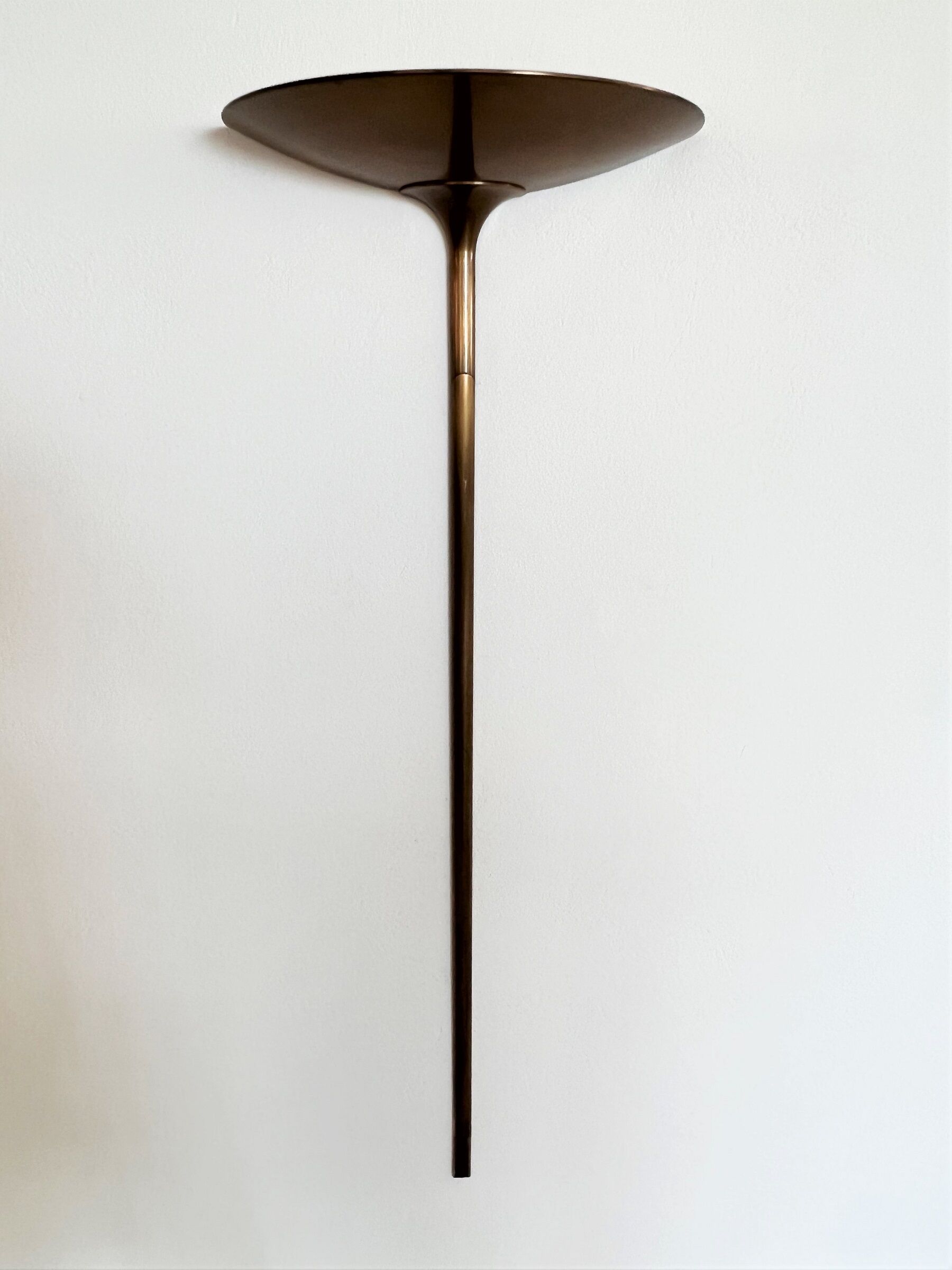 Florian Schulz Vintage Wall Sconce in Brushed Brass, 1970s