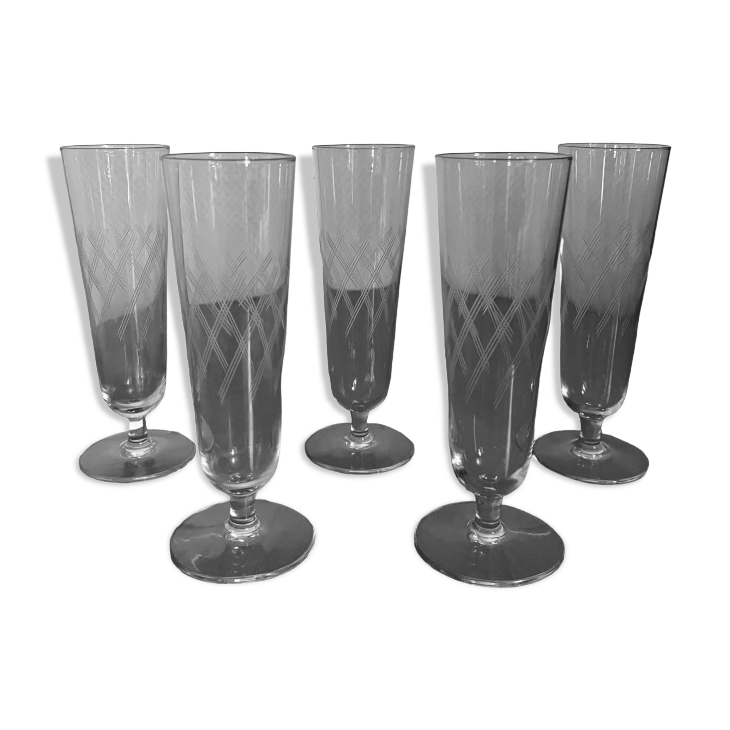 Vintage champagne flutes 1960