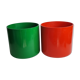 Pair of vintage paper baskets "Crayonne" in ABS, orange and green