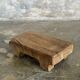 Small stool, accent stool in solid blond teak wabi-sabi L30 W8.5 H6.
