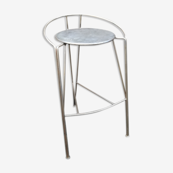 Metal design stool by Olivier Mourgue
