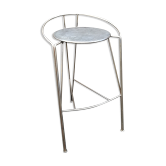 Metal design stool by Olivier Mourgue