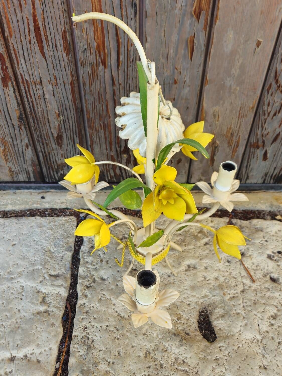 Antique hanging decoration of flowers