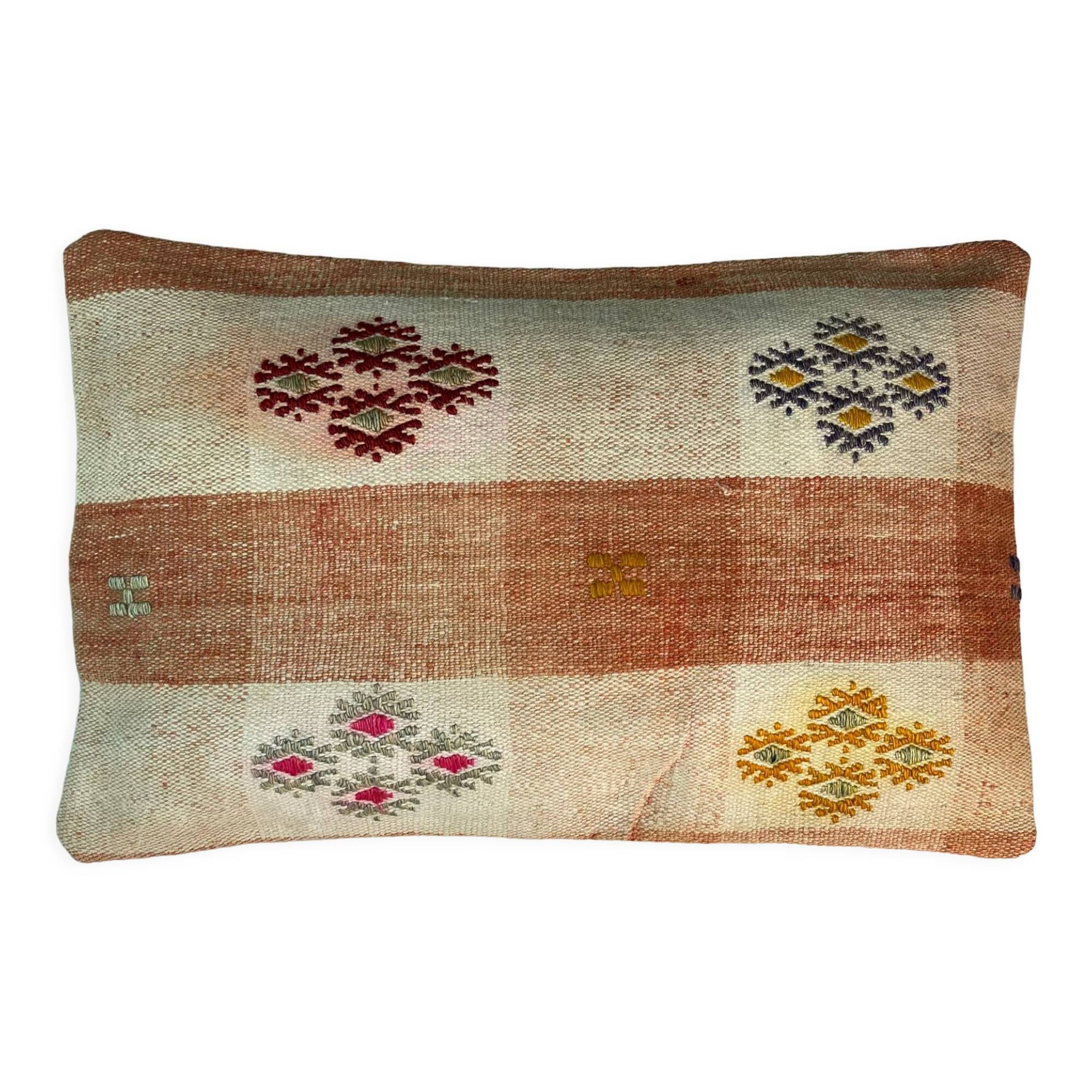 Housse de coussin kilim turc vintage, 30 x 50 cm