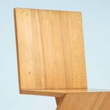 4 Zig Zag Ashwood Modernist Chairs after design Gerrit Rietveld, De Stijl 1930's