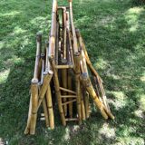 Bamboo foldable garden lounge set
