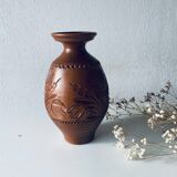 Bohemian vase in glazed clay