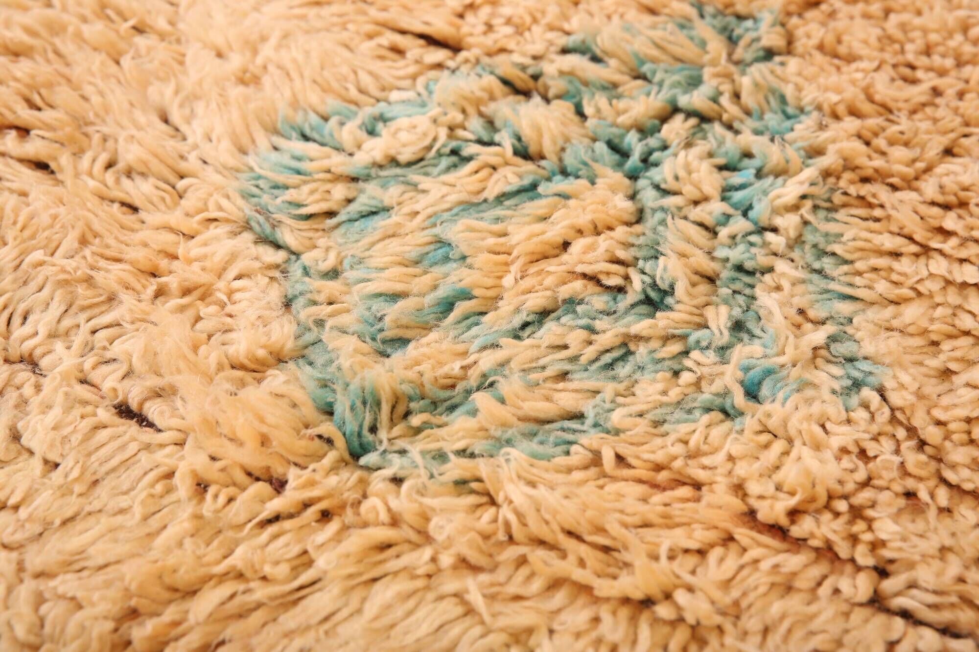 Peach Vintage Moroccan Rug 144 x 270 cm, Berber Wool Rug, Handmade Boho Rug