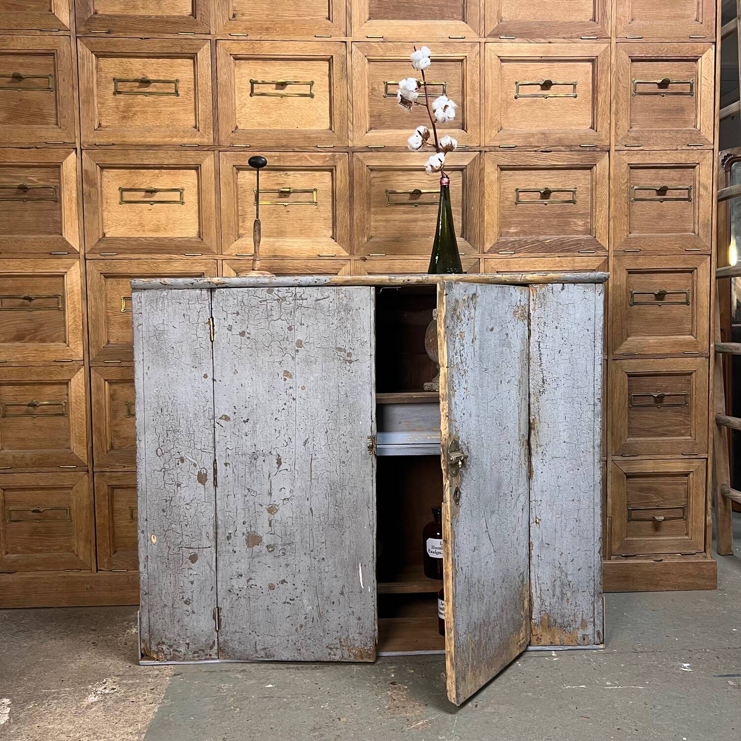 Patinated Gustavian buffet