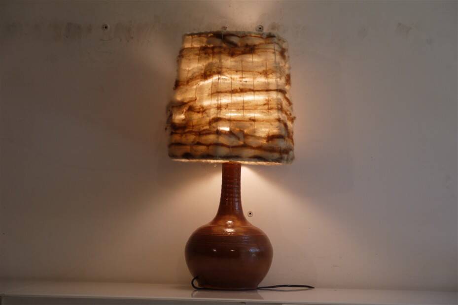 Terracotta lamp turned 1960