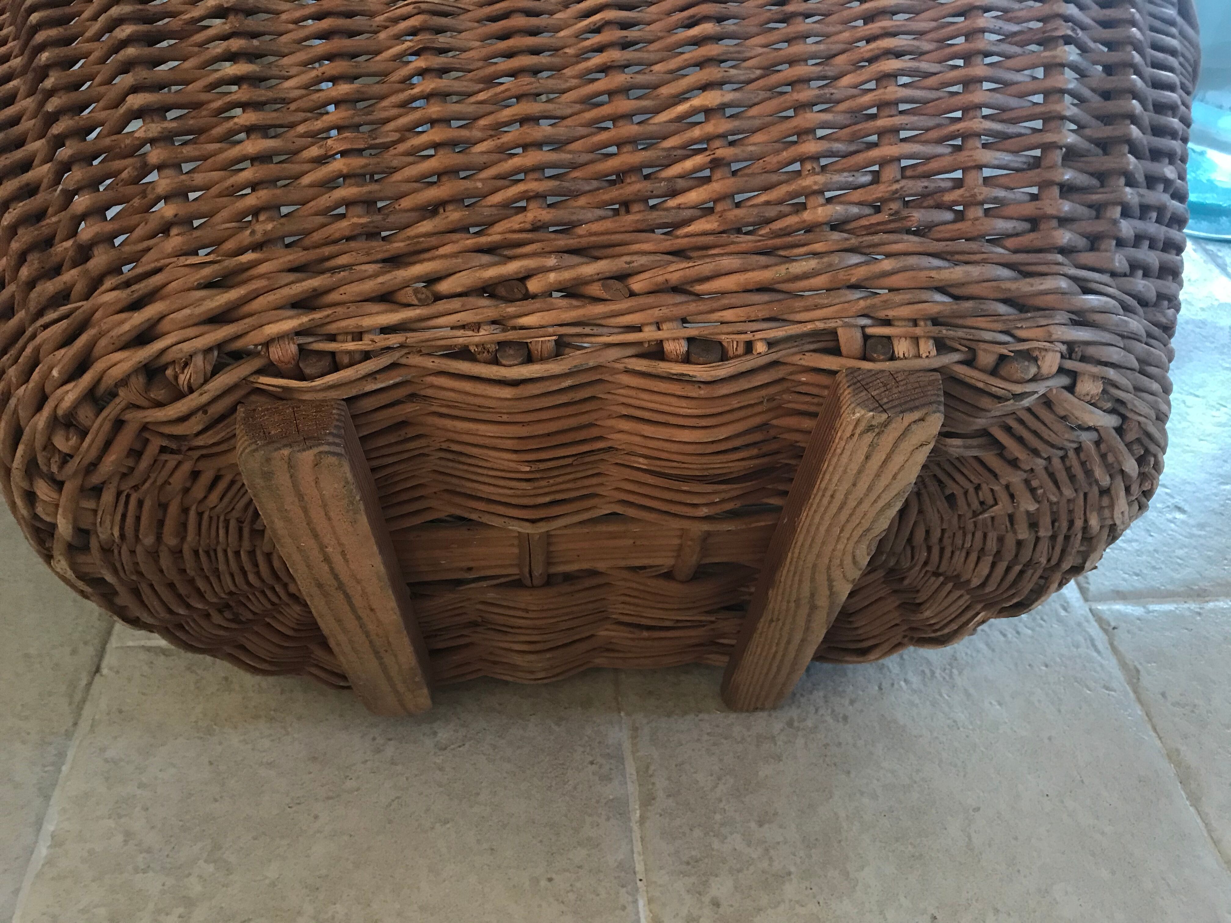 68cm wicker oval basket