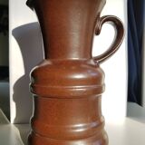 Vase en céramique numéroté brun du milieu du siècle d'Ueberlacken