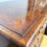 19th century Georgian style commode in end-grain wood marquetry.