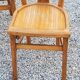 Set of 4 bistro chairs in beech and blond oak from the 50s