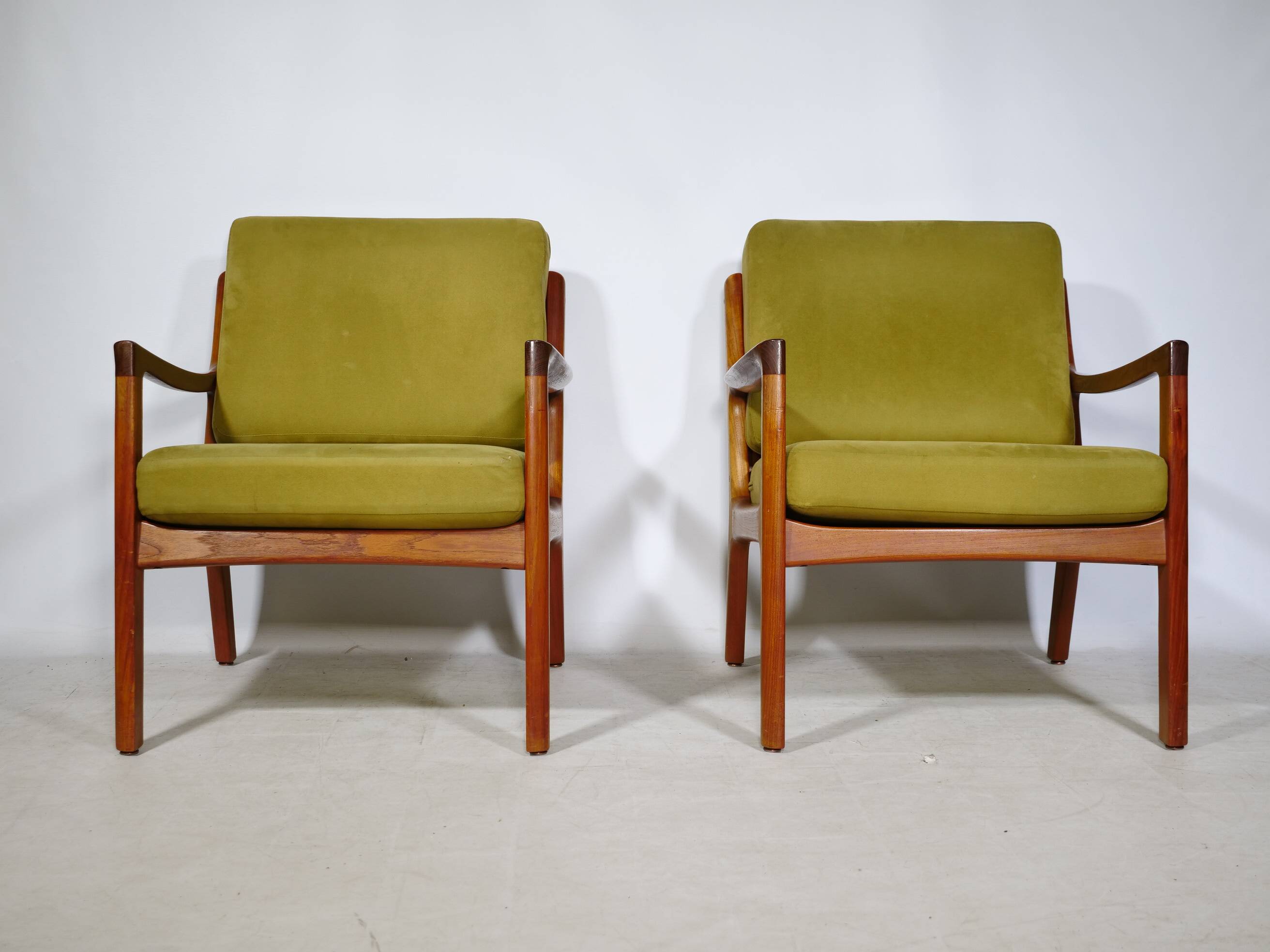 Set of 2 Senator Lounge Chairs Teak by Ole Wanscher for France & Son, 1960s