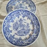 Lunéville blue English dinner plates