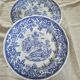 Lunéville blue English dinner plates