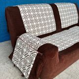 Cinna sofa kirk model brown velvet 1970 vintage