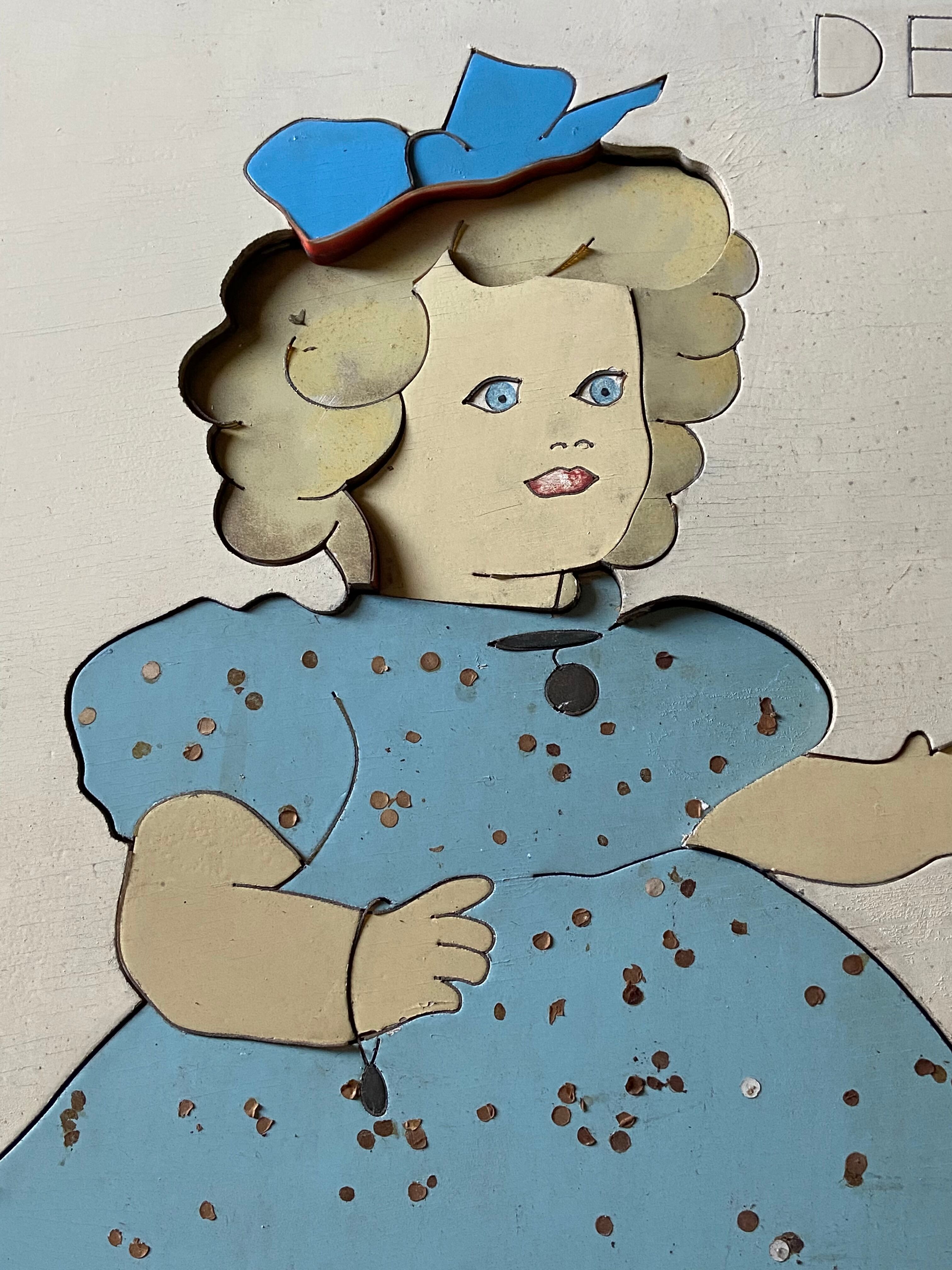 Wooden billboards "antique dolls"