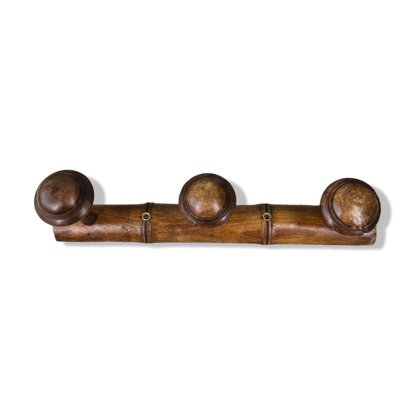 Vintage wooden hook 3 balls