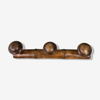 Vintage wooden hook 3 balls