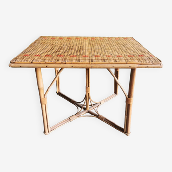 Bamboo rattan coffee table