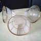 3 Lampshades, globe for wall lights in Art Deco opaline glass