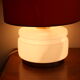 Lampe en opaline et métal doré à double éclairage des années 70