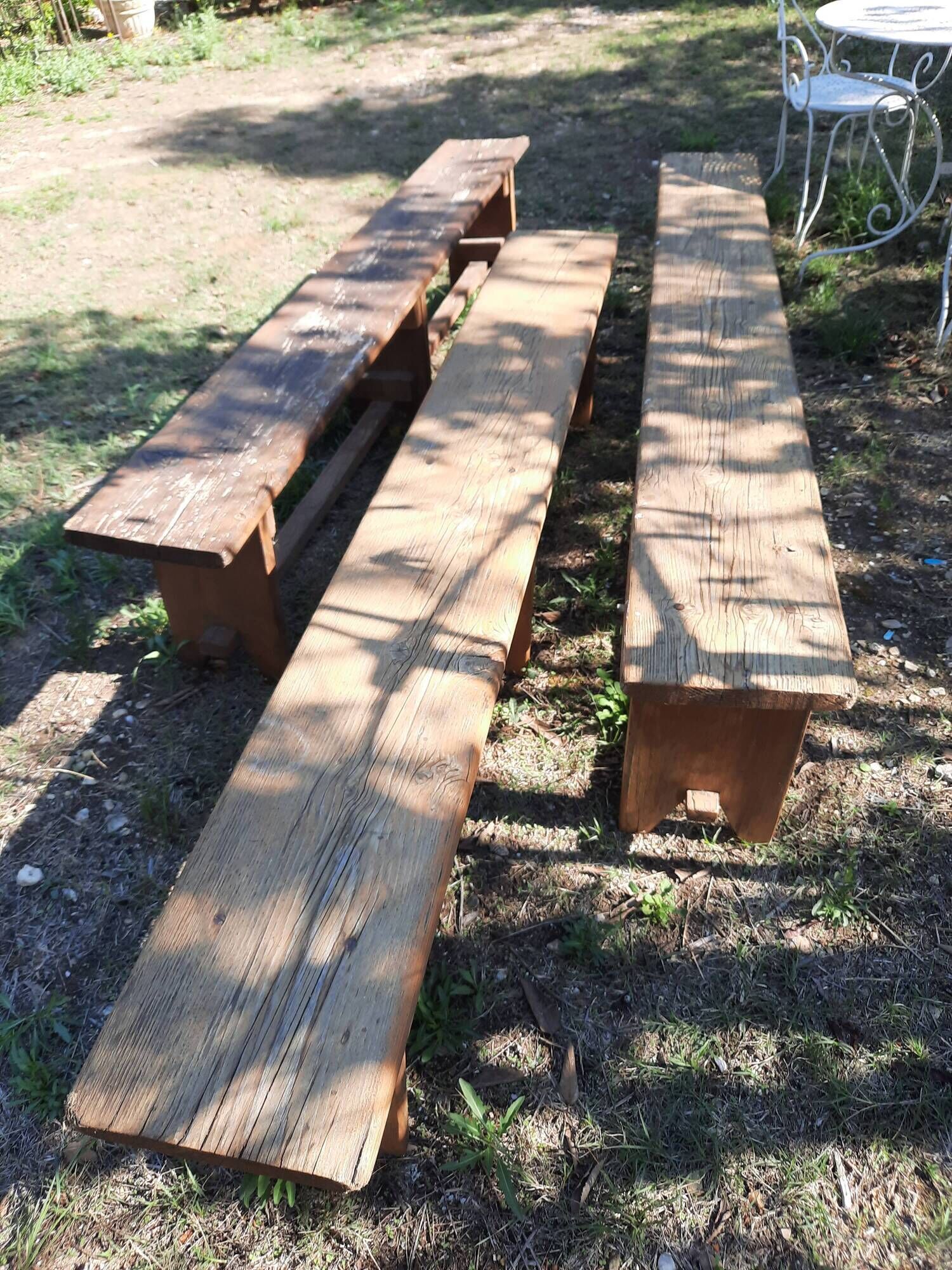 Old farm benches