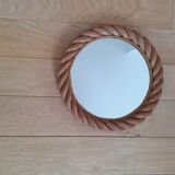 Sisal round mirror