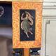 Console desk decorated with paintings, Pompeian style, circa 1880