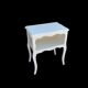 Table d'appoint provinciale française restaurée en blanc