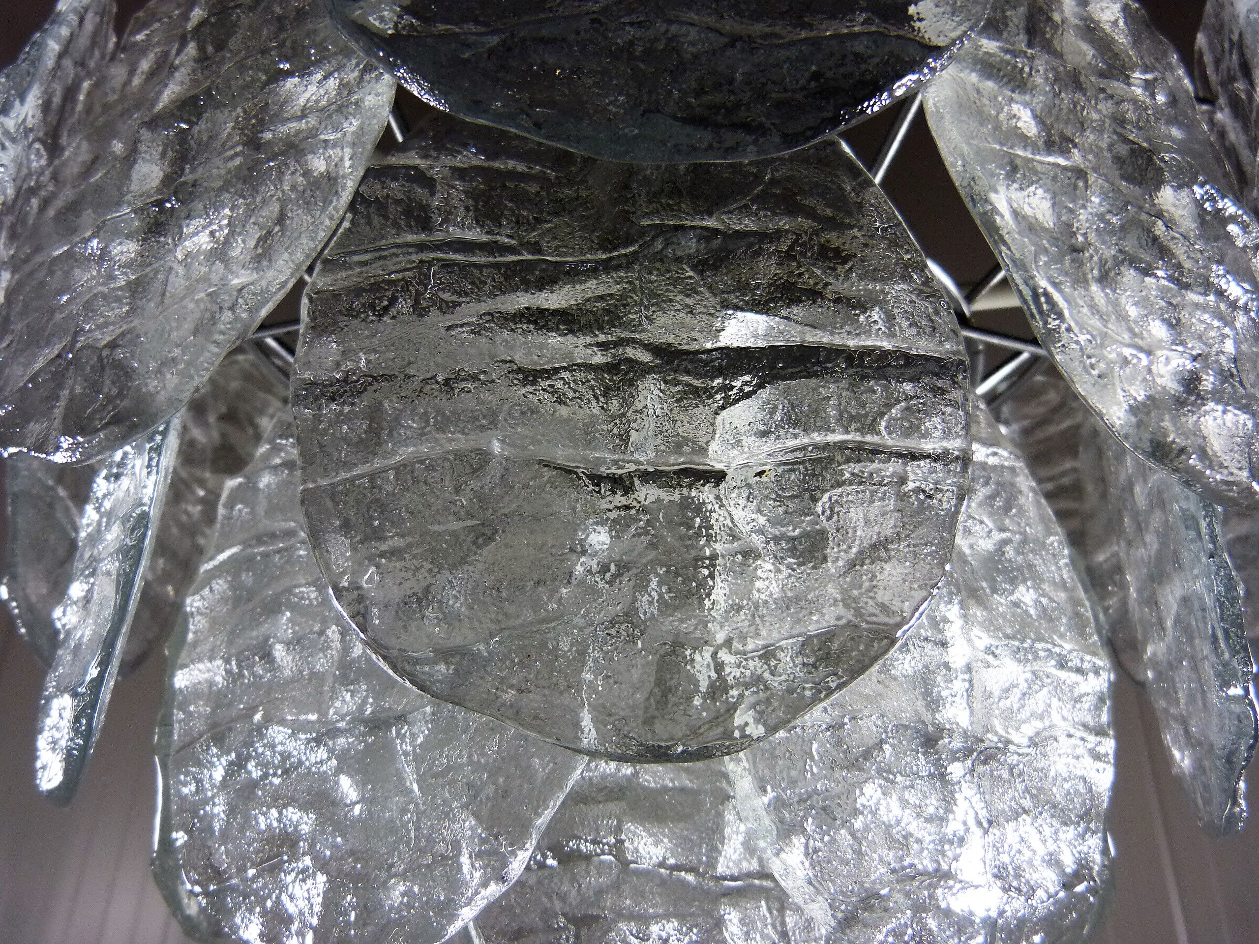 Kalmar candlestick with ice glass discs 1960's