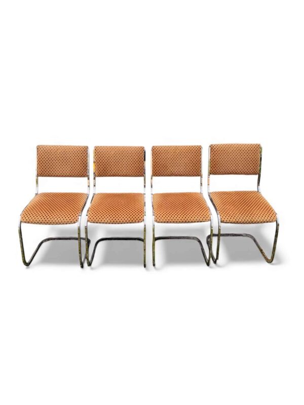 Suite de 4 chaises luge vintage des années 70