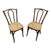 pair of Viennese chairs Bistrot café