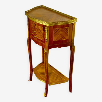 Louis XV bedside table, rosewood, violet wood