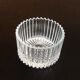 1960s pot with lid (fleur de sel..) ribbed transparent glass
