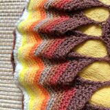 Vintage round crochet cushion