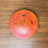 Mid-century modern Danish studio pottery, orange wall coat rack by Signe Boesen Northroup, 1960s.