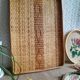 Rectangular braided bamboo top - vintage